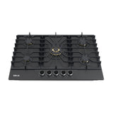 Drija Italia 76 Estufa Empotrable a Gas de Vidrio Templado | 5 Quemadores | 5 Válvulas de Seguridad