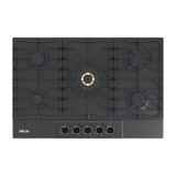 Drija Italia 76 Estufa Empotrable a Gas de Vidrio Templado | 5 Quemadores | 5 Válvulas de Seguridad