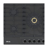 Drija Italia 76 Estufa Empotrable a Gas de Vidrio Templado | 5 Quemadores | 5 Válvulas de Seguridad