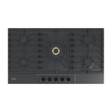 Drija Italia 90 Estufa Empotrable a Gas de Vidrio Templado | 5 Quemadores | 5 Válvulas de Seguridad