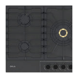 Drija Italia 90 Estufa Empotrable a Gas de Vidrio Templado | 5 Quemadores | 5 Válvulas de Seguridad