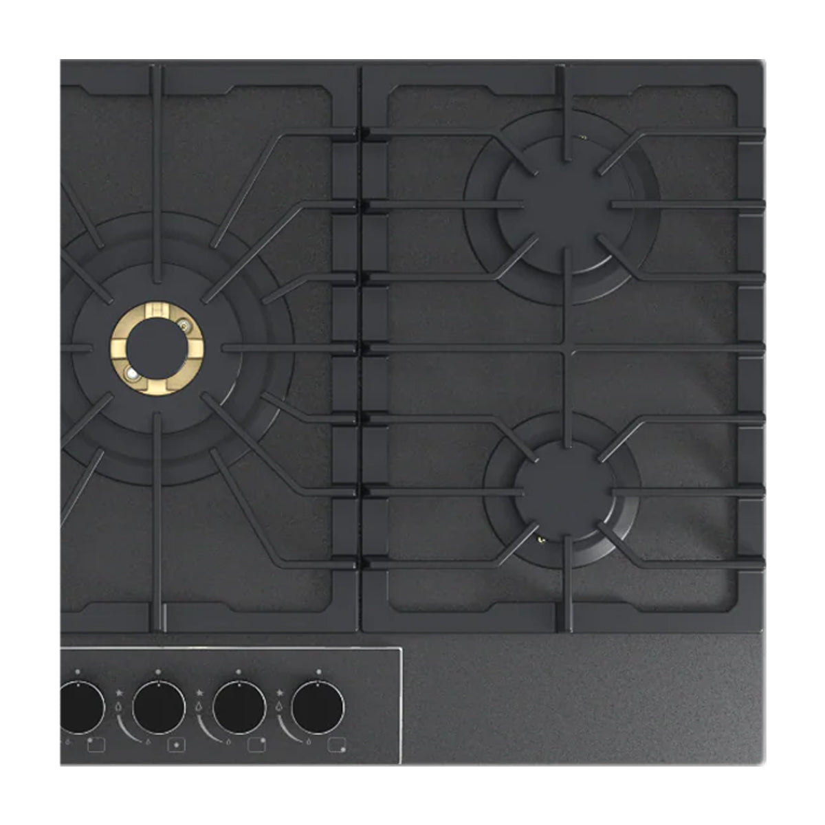 Drija Italia 90 Estufa Empotrable a Gas de Vidrio Templado | 5 Quemadores | 5 Válvulas de Seguridad