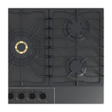 Drija Italia 90 Estufa Empotrable a Gas de Vidrio Templado | 5 Quemadores | 5 Válvulas de Seguridad