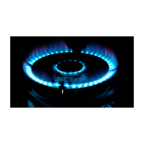 DRIJA Italia 60 Estufa Empotrable a Gas de Vidrio Templado | 4 Quemadores | 4 Válvulas de Seguridad