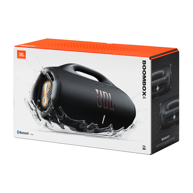 JBL Boombox 4 Bocina Portátil Bluetooth Waterproof | Auracast | 34H | IP68 | Negro