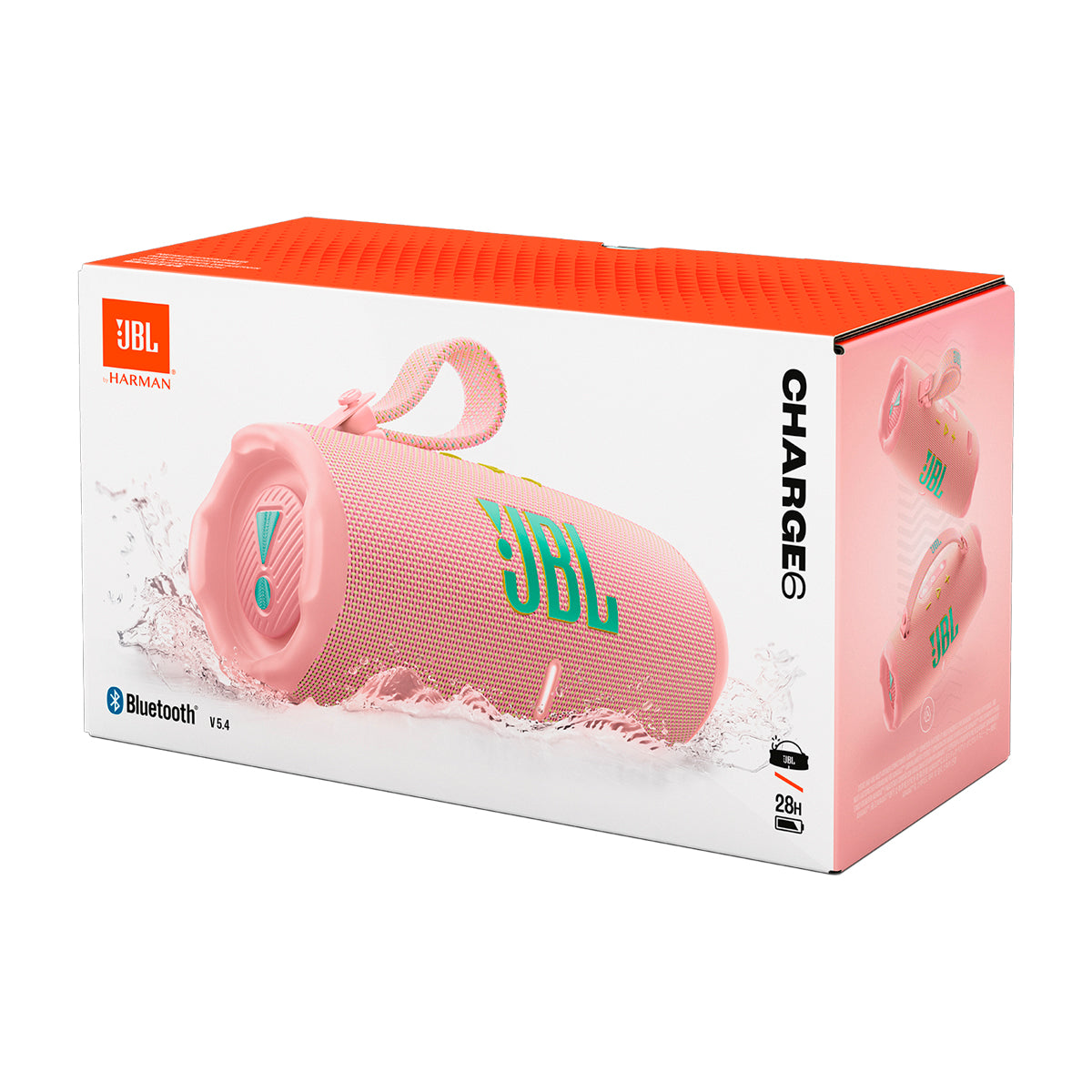 JBL Charge 6 Bocina Portátil Bluetooth Waterproof | AI Sound Boost | 28H | IP68 | Rosa