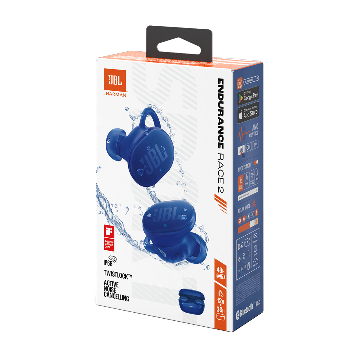 JBL Endurance Race 2 TW Audífonos Inalámbricos | Azul - Photura