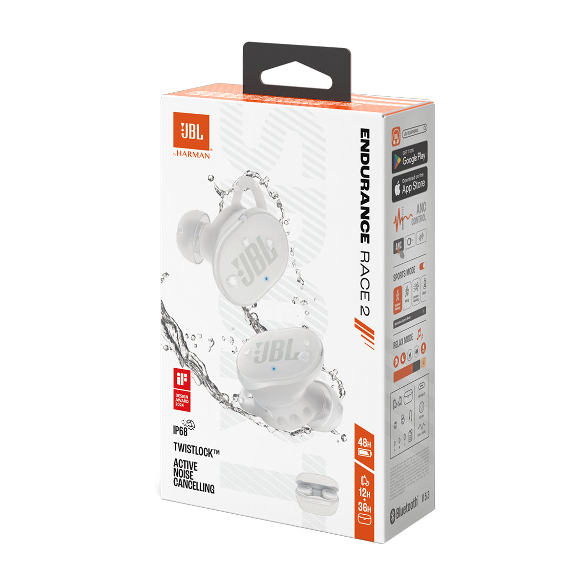 JBL Endurance Race 2 TW Audífonos Inalámbricos | Blanco - Photura
