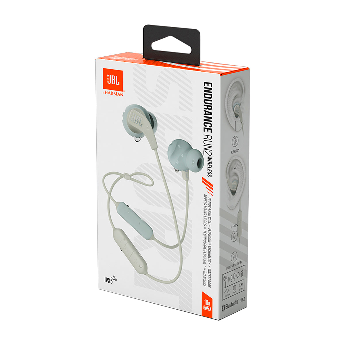 JBL Endurance RUNBT 2 Audífonos Inalámbricos Bluetooth Deportivos | Blanco