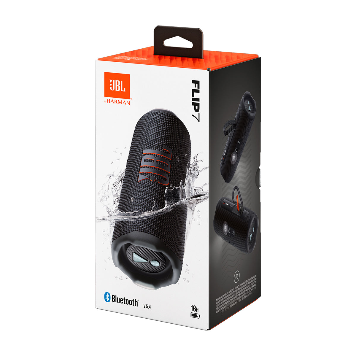 JBL Flip 7 Bocina Portátil Bluetooth Waterproof | AI Sound Boost | 16H | IP68 | Negro