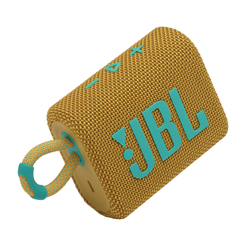 JBL GO 3 Bocina Portátil Bluetooth Waterproof | JBL Pro Sound | 5H | IP67 | Amarillo