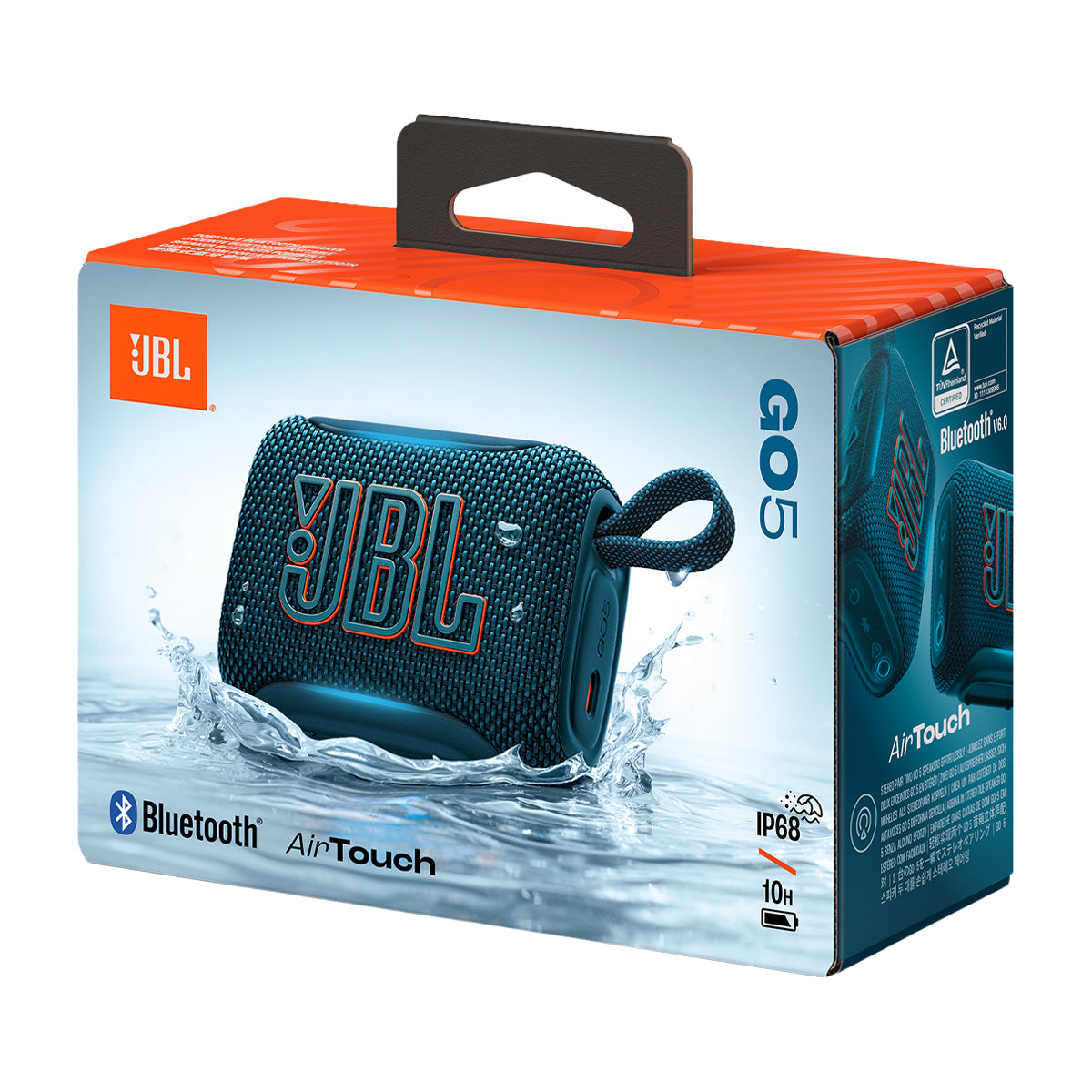 JBL GO 5 Bocina Portátil Bluetooth Waterproof | JBL Pro Sound | 10H | IP68 | Azul