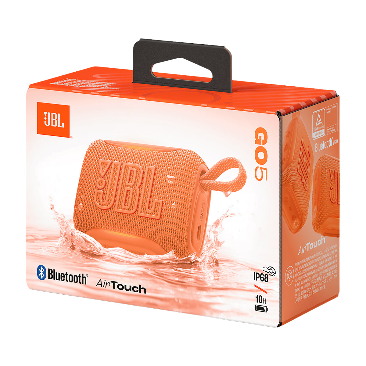 JBL GO 5 Bocina Portátil Bluetooth Waterproof | JBL Pro Sound | 10H | IP68 | Naranja