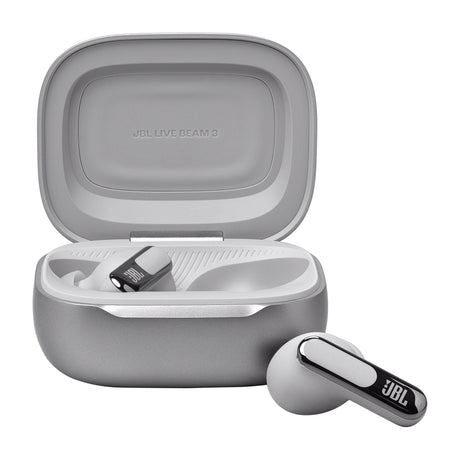 JBL Live Beam 3 True Wireless Audífonos Inalámbricos Bluetooth | Adaptive Noise Cancelling | Plateado