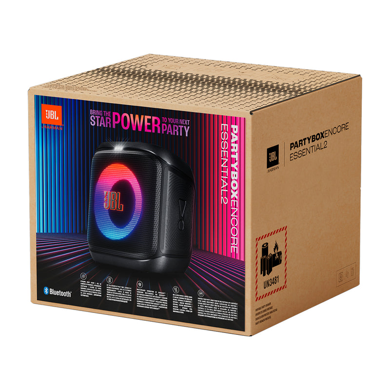 JBL PartyBox Encore Essential 2 Bocina Portátil Bluetooth | AI Sound Boost | Luces | 15H | IPX4 | 100W