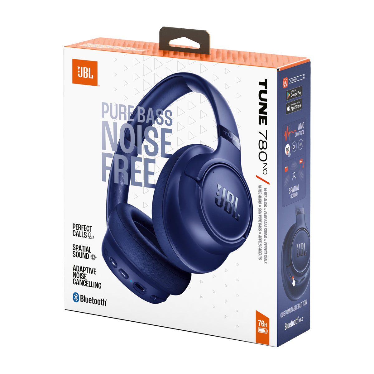 JBL Tune 780NC Audífonos Inalámbricos Bluetooth Over-Ear | Adaptive Noise Cancelling | Azul