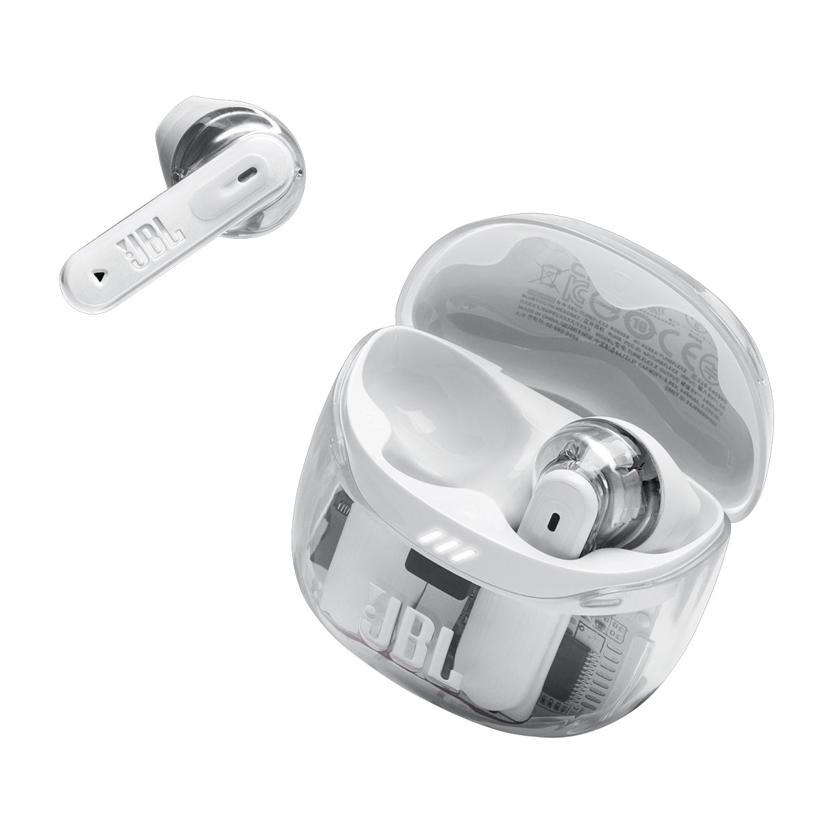 JBL Tune Flex 2 Ghost Edition True Wireless Audífonos Inalámbricos Bluetooth | Adaptive Noise Cancelling | Blanco