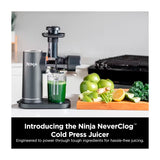 Ninja Neverclog Extractor De Jugos | 700 ml | Alta Potencia | Control de pulpa | Acero inoxidable