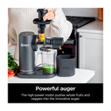 Ninja Neverclog Extractor De Jugos | 700 ml | Alta Potencia | Control de pulpa | Acero inoxidable