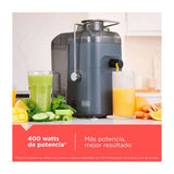 Black & Decker Extractor de Jugo | 1.6L | Colector de Pulpa | 400W | Gris