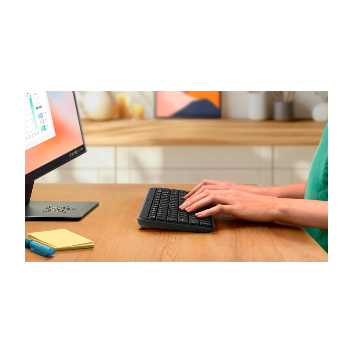 Logitech K250 Teclado Inalámbrico | Plug & Play | A Prueba de Salpicaduras | Negro