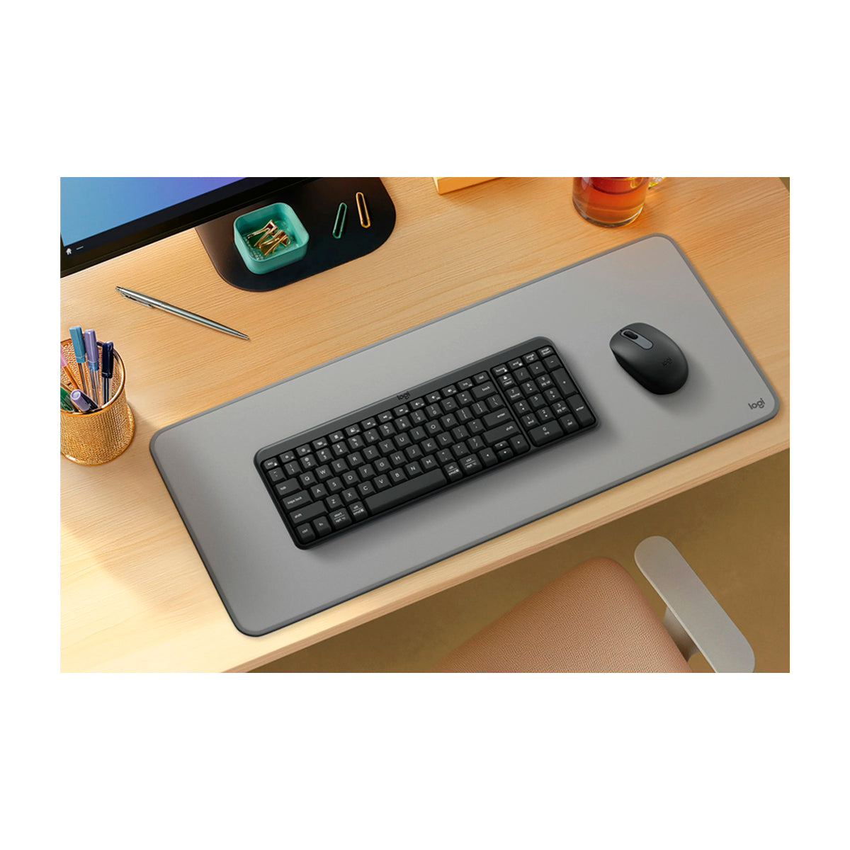 Logitech K250 Teclado Inalámbrico | Plug & Play | A Prueba de Salpicaduras | Negro