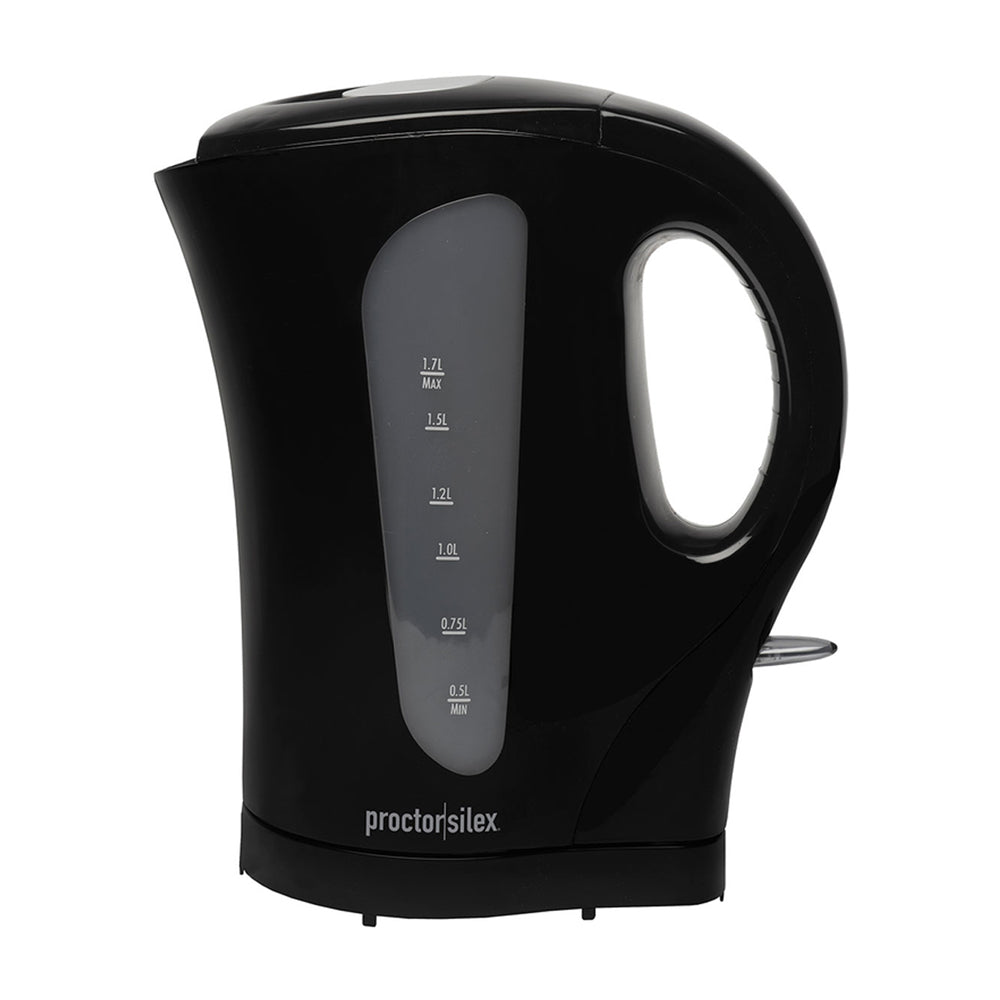 Proctor Silex Hervidor Eléctrico de 1.7 Litros | Apagado Automático | Vertido Inalámbrico | Negro