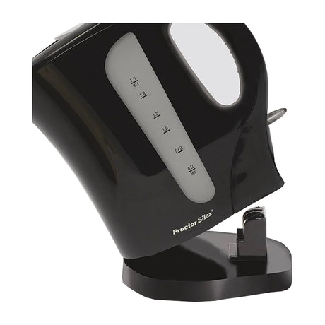 Proctor Silex Hervidor Eléctrico de 1.7 Litros | Apagado Automático | Vertido Inalámbrico | Negro