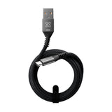 Klip Xtreme PowerGo 050 Cable USB A a USB C | 1 Metros | Negro Plateado