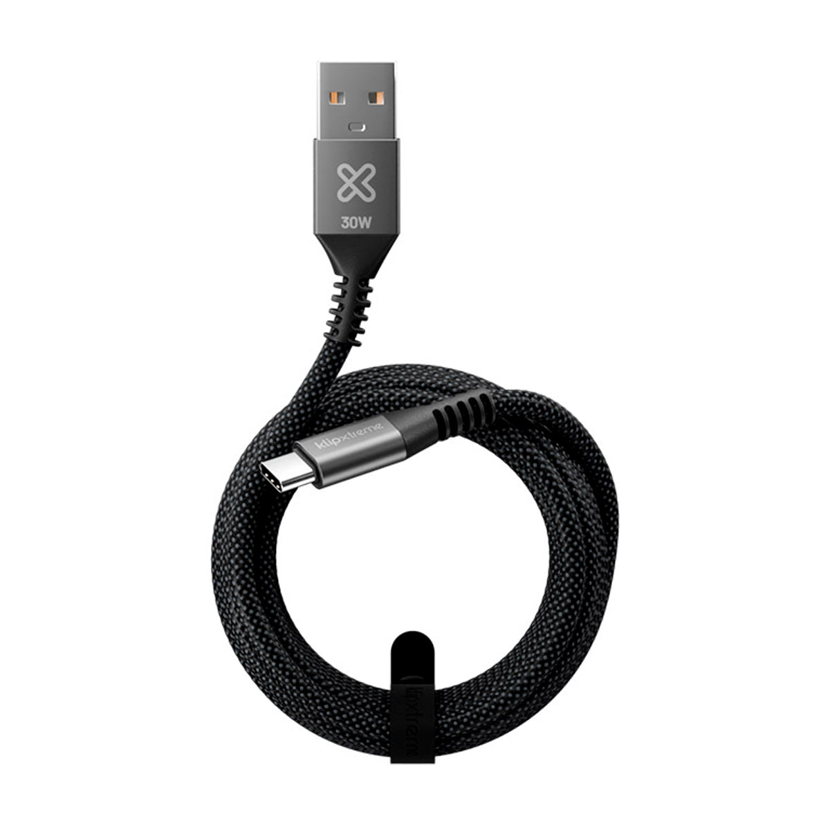 Klip Xtreme PowerGo 050 Cable USB A a USB C | 1.8 Metros | Negro Plateado