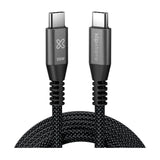 Klip Xtreme PowerGo 250 Cable USB C a USB C | 1 Metros | Negro Plateado