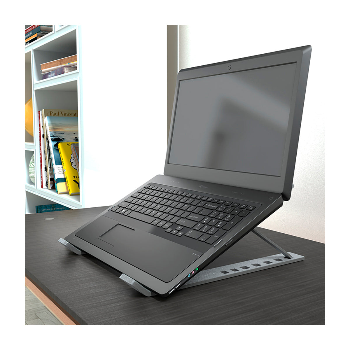 Klip Xtreme Soporte para Laptops Flexus | Plegable | Aluminio | 7 niveles | Hasta 15.6"