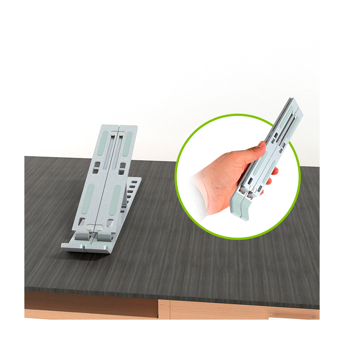 Klip Xtreme Soporte para Laptops Flexus | Plegable | Aluminio | 7 niveles | Hasta 15.6"