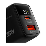 Klip Xtreme Adaptador de Corriente de Pared | 2 puertos | Tecnología GaN | Pantalla LCD | Negro