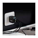 Klip Xtreme Adaptador de Corriente de Pared | 3 puertos | Tecnología GaN | Indicador LED | Negro