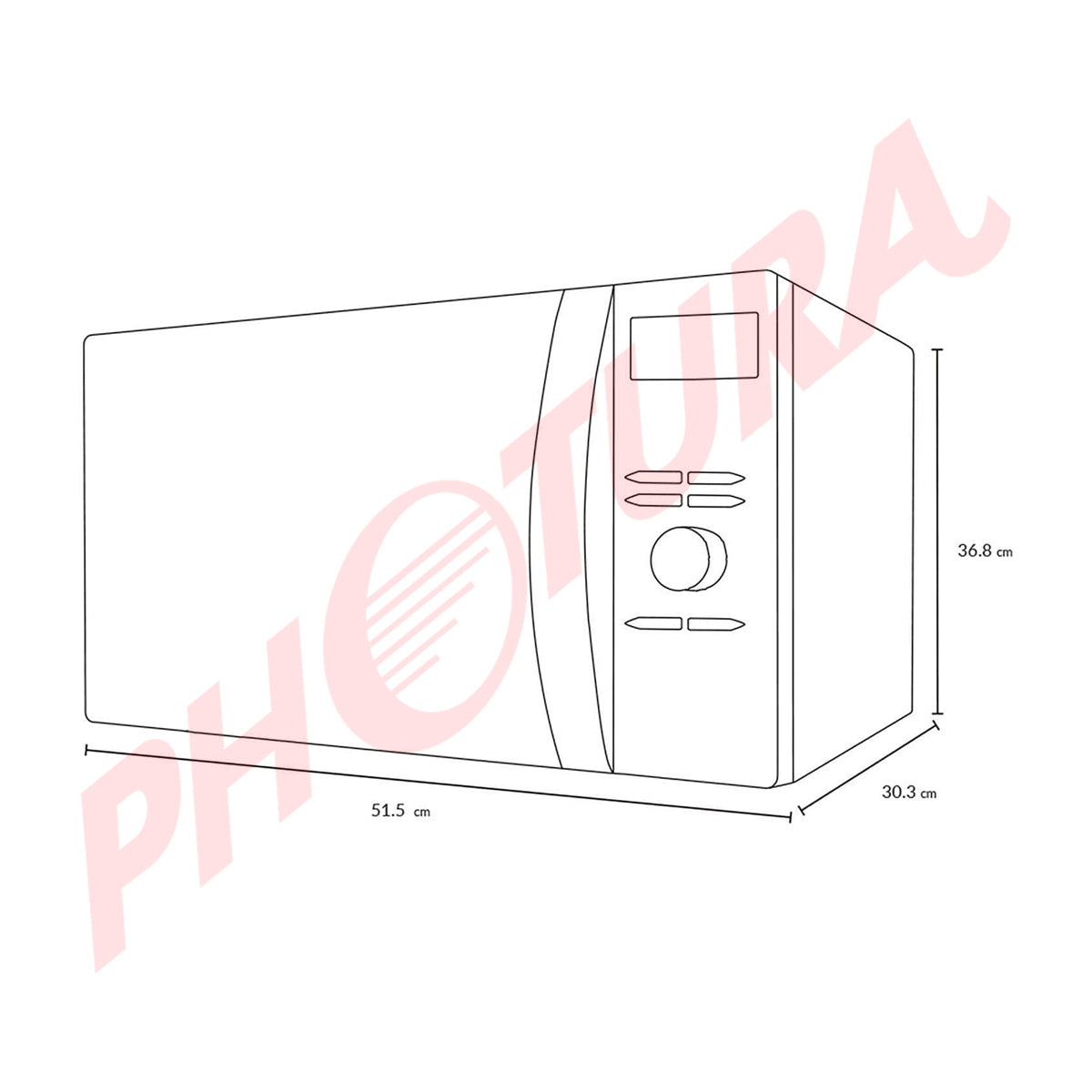 Winia Microondas de 1150W | 1.1p3 | Sistema de Bloqueo Infantil | Negro