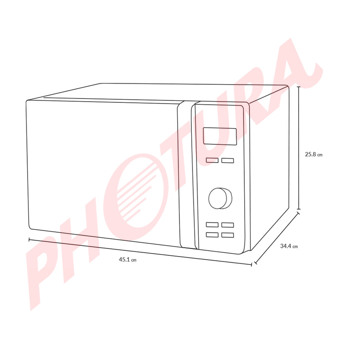 Winia Microondas de 1150W | 0.7p3 | Sistema de Bloqueo Infantil | Blanco