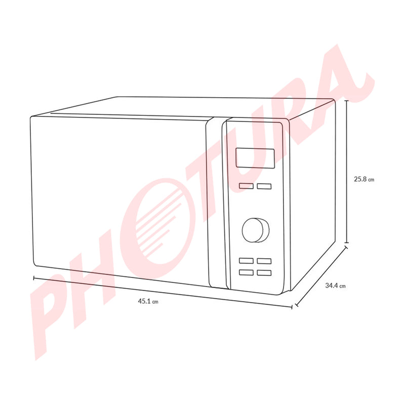 Winia Microondas de 1150W | 0.7p3 | Sistema de Bloqueo Infantil | Blanco