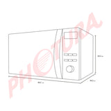 Winia Microondas de 1280W | 0.8p3 | Sistema de Bloqueo Infantil | Plateado