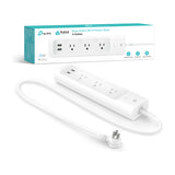 TP-Link Regleta Protectora de Sobretensión Inteligente WiFi | Control Remoto | Control por Voz | Programable | 3 Salidas | 2 USB