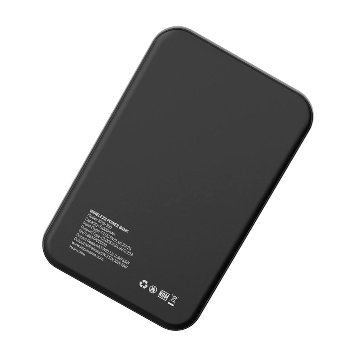 Klip Xtreme PowerMag Batería Portátil para Smartphones y Tablets | 5000Mah | Negro