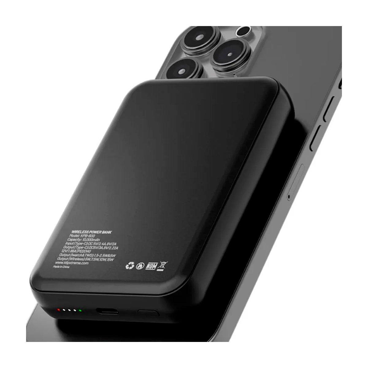 Klip Xtreme PowerMag Batería Portátil para Smartphones y Tablets | 10000Mah | Negro