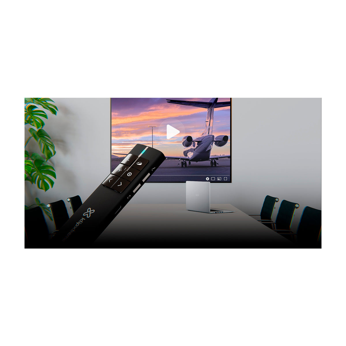 Klip Xtreme SlideMaster Pro Puntero Láser Inalámbrico Remoto | Botón Multifunción | 50m de Alcance