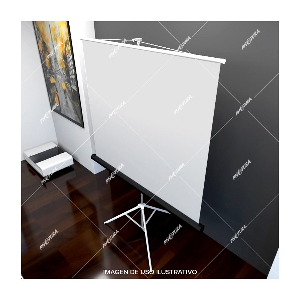 Klip Xtreme Pantalla para Proyector de 120" | Diseño Portátil con Trípode | 4:3