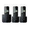 Panasonic Teléfono Inalámbrico de Mesa | Altavoz | Caller ID | 1 Línea | 3 Auriculares | Negro
