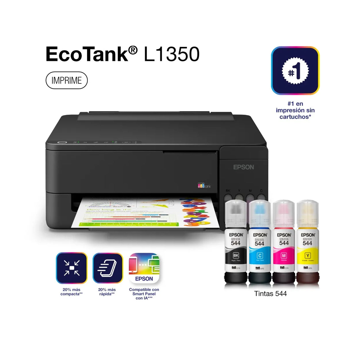 Epson EcoTank L1350 Impresora Inalámbrica Multifuncional con Tanques de Tinta
