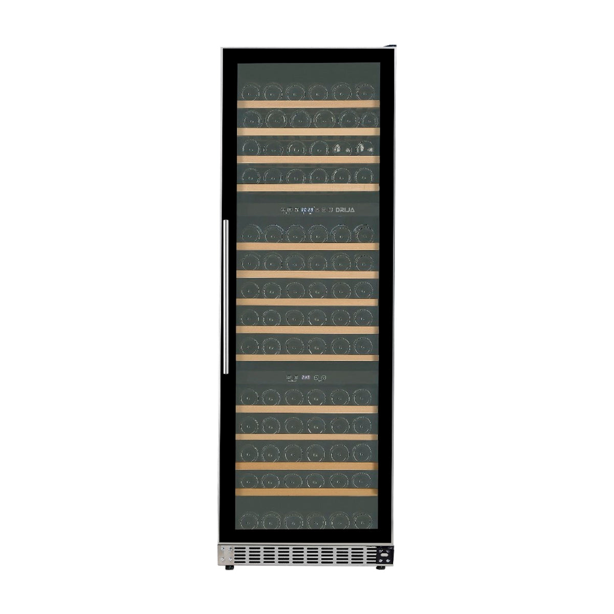 Drija Lambrusco 160 Vinera Empotrable de Compresor de 160 Botellas | Rejillas de Madera Deslizables
