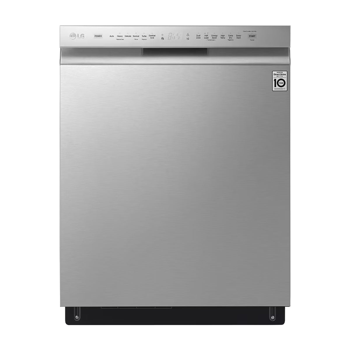 LG Lavaplatos Empotrable de 24" | Inverter Direct Drive | Digital | ThinQ | QuadWash | EasyRack Plus | Tercera Rejilla | Silencioso 48 dBA | 15 P/S | Acero Inoxidable