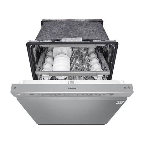 LG Lavaplatos Empotrable de 24" | Inverter Direct Drive | Digital | ThinQ | QuadWash | EasyRack Plus | Tercera Rejilla | Silencioso 48 dBA | 15 P/S | Acero Inoxidable