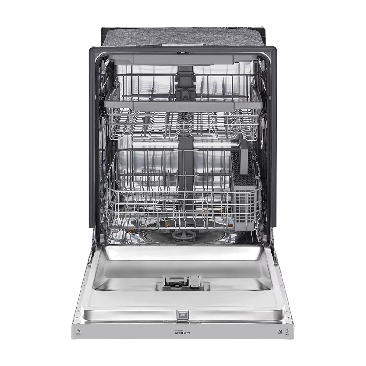 LG Lavaplatos Empotrable de 24" | Inverter Direct Drive | Digital | ThinQ | QuadWash | EasyRack Plus | Tercera Rejilla | Silencioso 48 dBA | 15 P/S | Acero Inoxidable